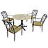 Montpellier 4 Seater Dining Set with Ascot Chairs MultiColoured