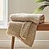 Chunky Knit Throw Natural (Brown)