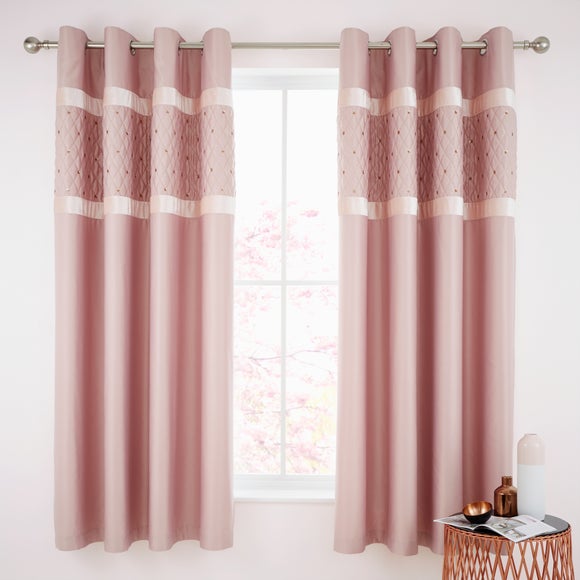 dunelm pink curtains