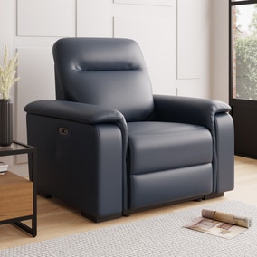 Bianca Matte Faux Leather Electric Reclining Armchair