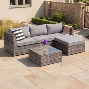 Corner Sofa Grey Lounge Set