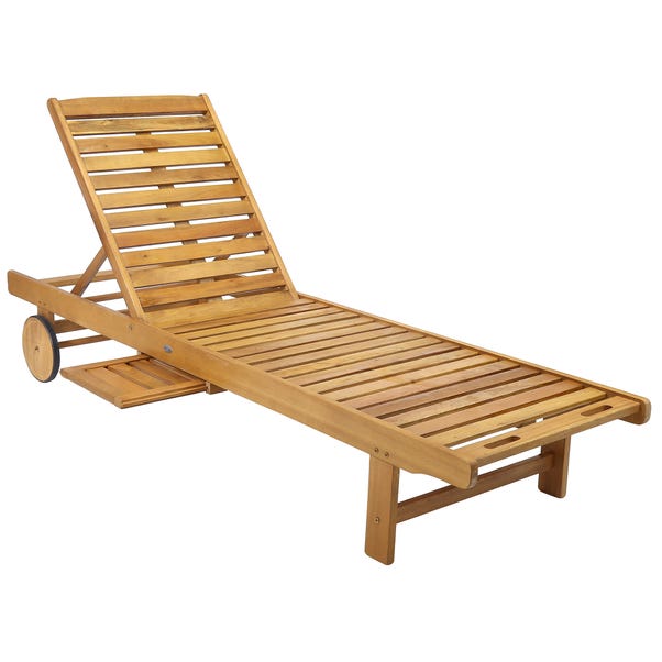 Acacia Wooden Lounger image 1 of 2