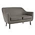 Eddie Distressed Faux Leather 2 Seater Compact Tub Sofa Grey