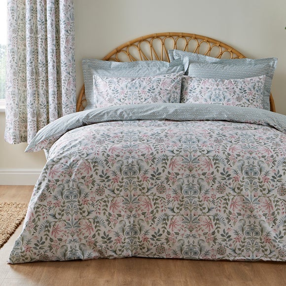 dunelm grey floral bedding