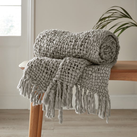 Freya Chunky Knit 130cm X 180cm Throw | Dunelm