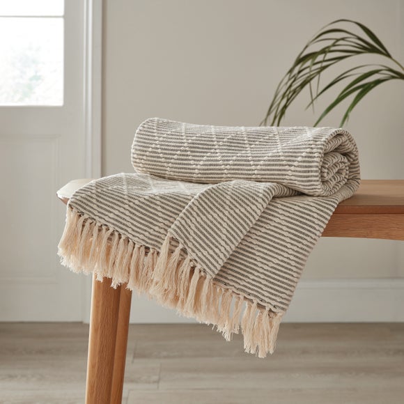 Tufted Diamond Throw Dunelm