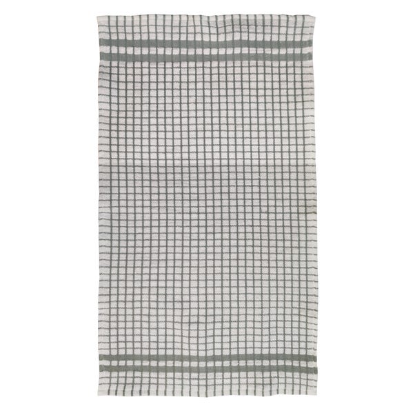 Portobello Mayland Checked Tea Towel Light Grey