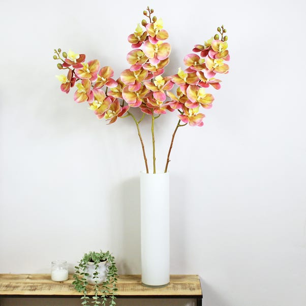 Artificial Peach Real Touch Phalaenopsis Stems image 1 of 3