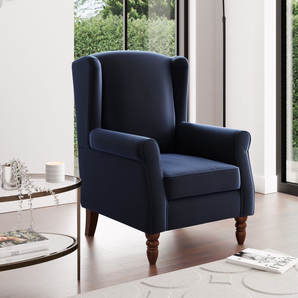 dunelm velvet armchair