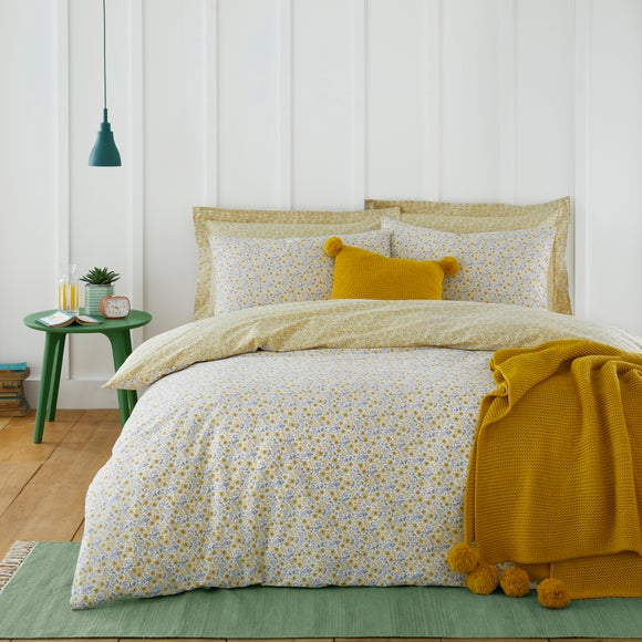 ochre floral bedding