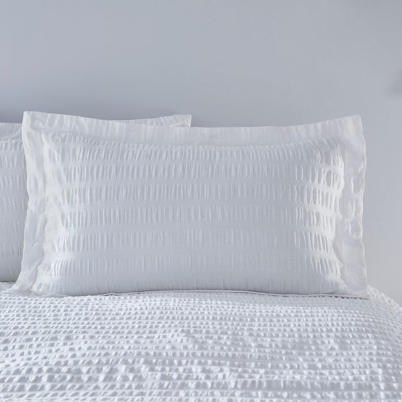 dunelm seersucker bedding white