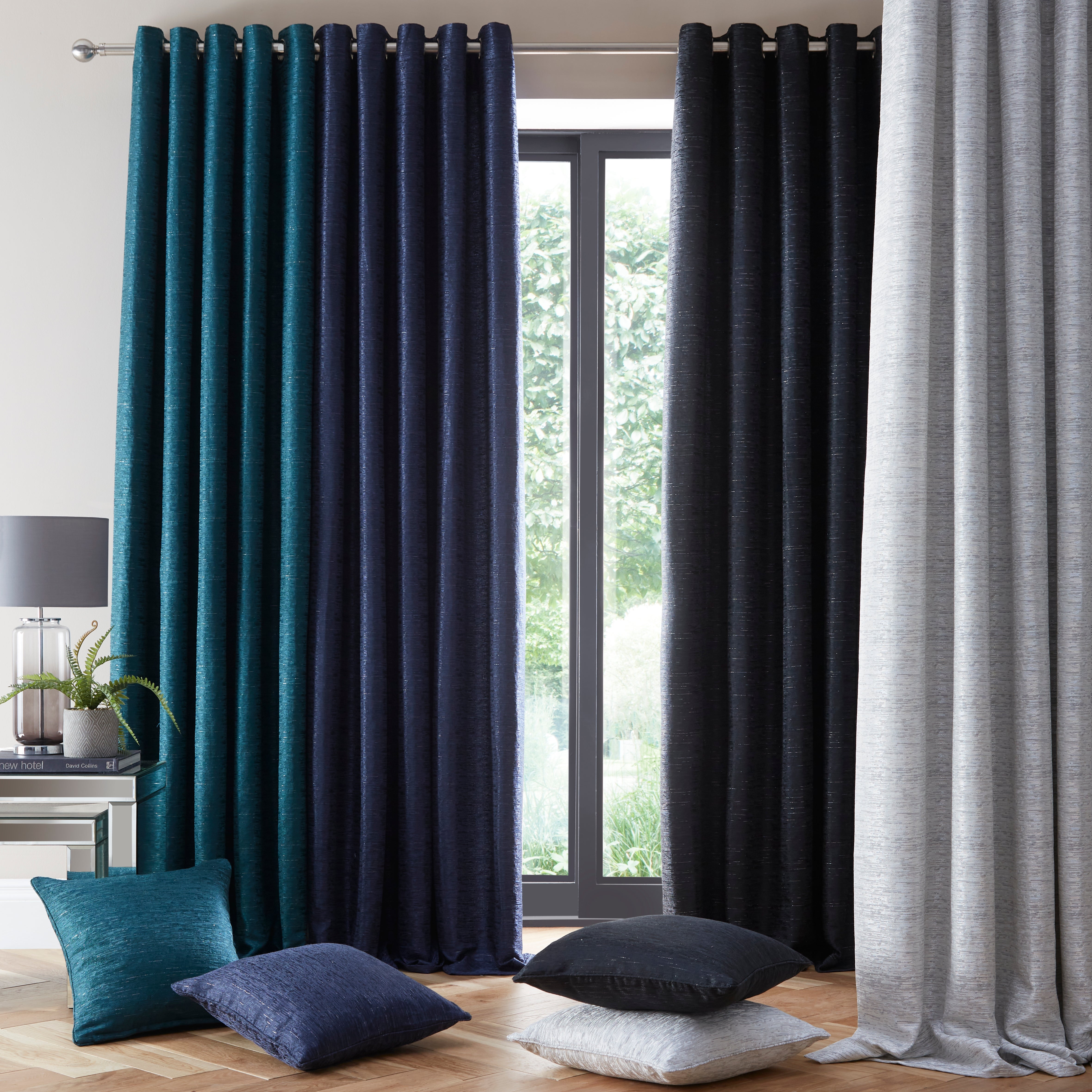 Molly White Pencil Pleat Curtains | Dunelm