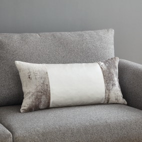 Luxe Grey White Panel Cushion