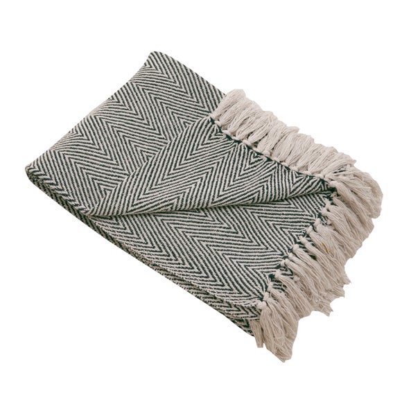 Dunelm herringbone throw new arrivals