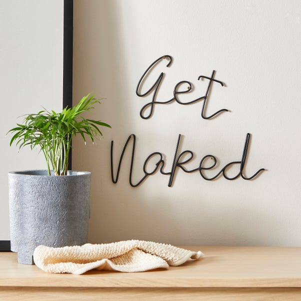 Get Naked Wire Wall Art Black