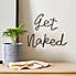 Get Naked Wire Wall Art Black