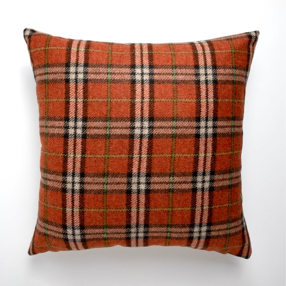 orange checked cushions