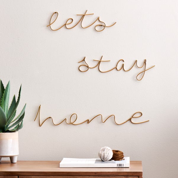 Let's Stay Home Wire Wall Art image 1 of 3
