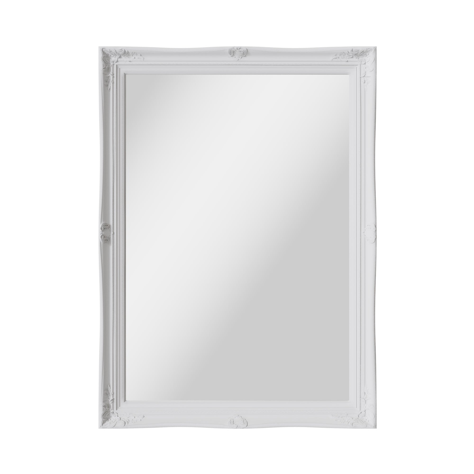 Swept Mirror 104x74cm White | Dunelm