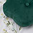 Flower Velvet Cushion Emerald Green