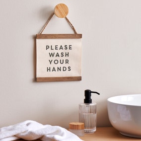 Wash Your Hands Hanging Plaque