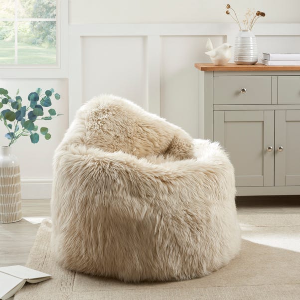 Dorma Genuine Sheepskin Bean Chair image 1 of 3