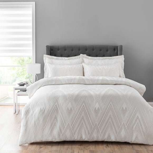 silver jacquard duvet set