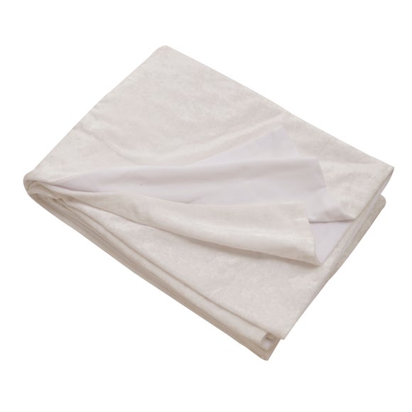 White Crushed Velour Throw Dunelm