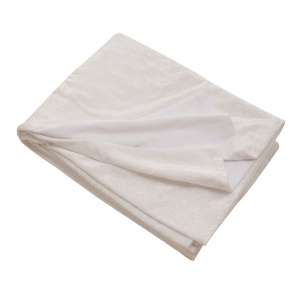 White Crushed Velour Throw White undefined