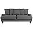 Beatrice Scatter Back Luna Fabric 3 Seater Sofa Charcoal