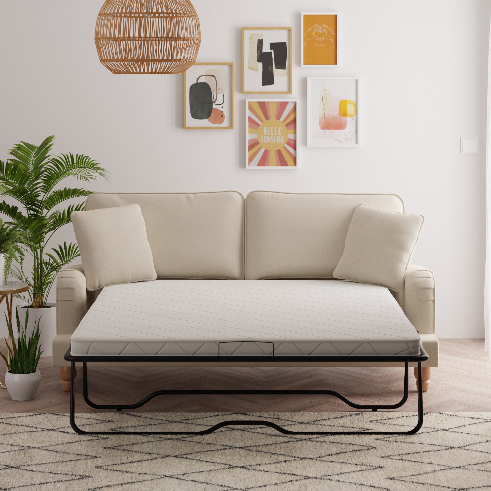 Beatrice Luna Fabric sofa bed
