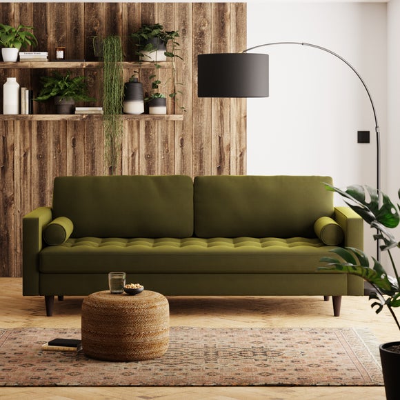 Green velvet deals sofa dunelm