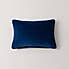 Clara Cotton Velvet Rectangle Cushion Blue undefined