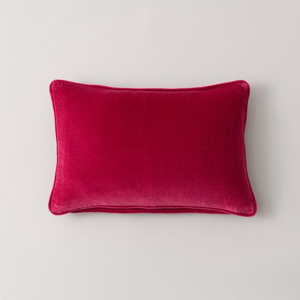 Clara Cotton Velvet Rectangle Cushion image 1 of 8