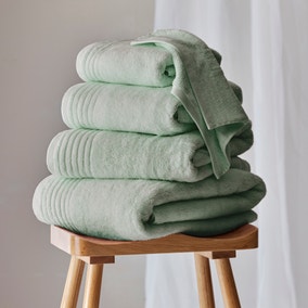 Dorma Tencel Sumptuously Soft Grey Green Towel