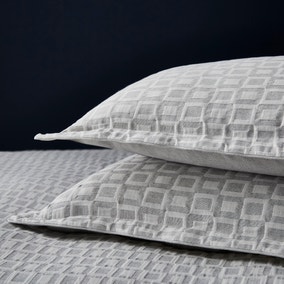 Dorma Bowden Grey Oxford Pillowcase Pair