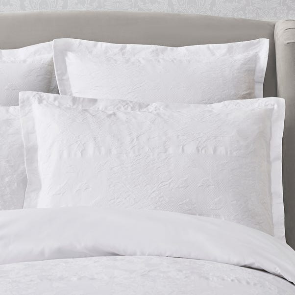 Dorma Purity Kempley White Continental Pillowcase image 1 of 3
