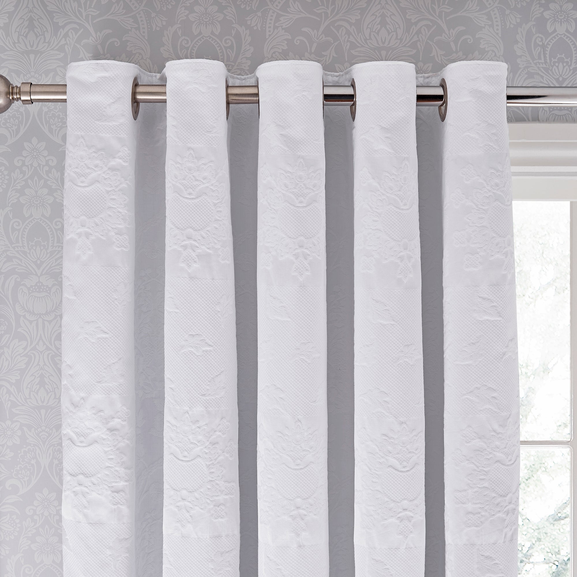 Dorma Purity Kempley Blackout Eyelet Curtains White