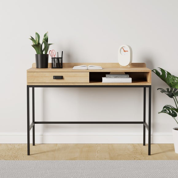 oak effect desk