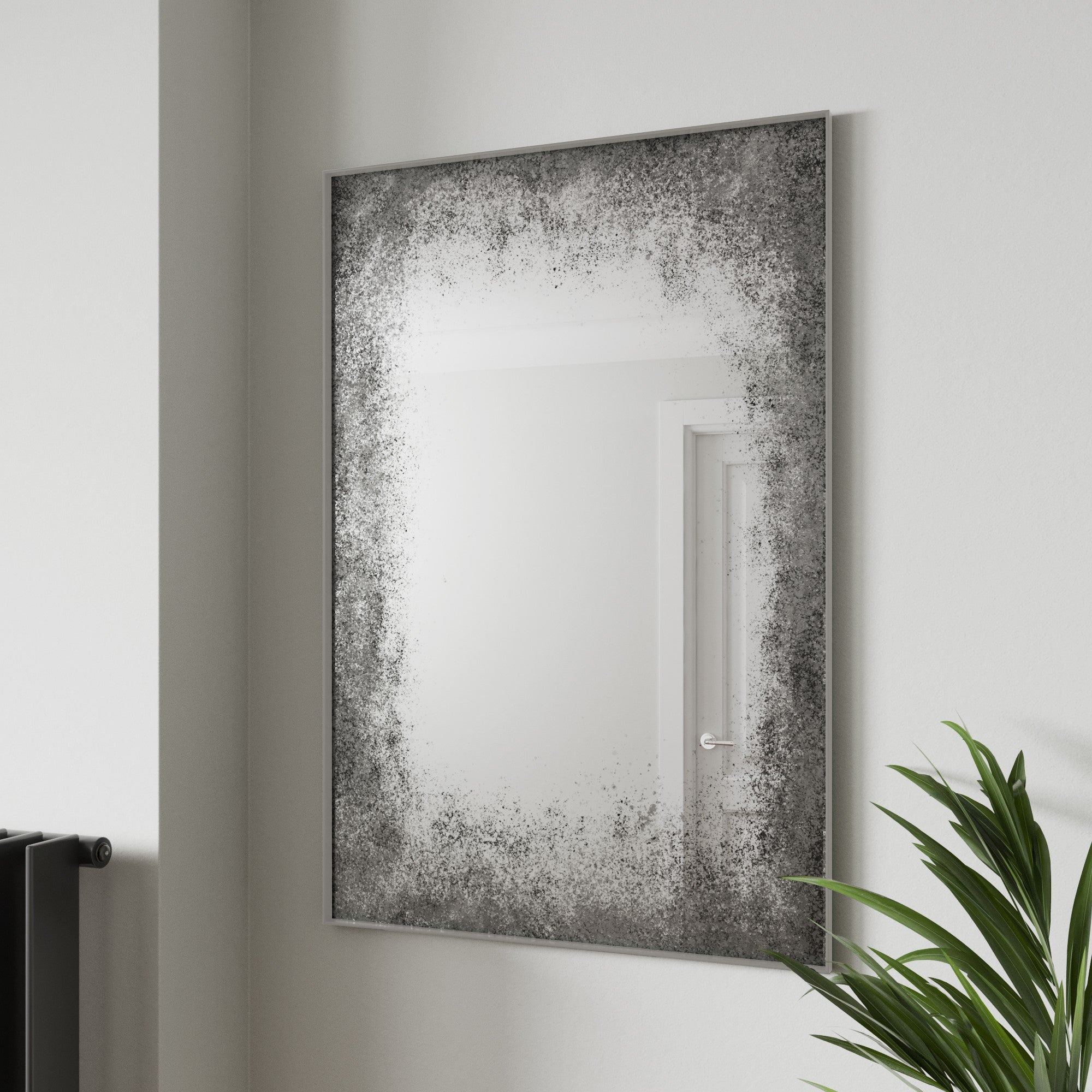 Click to view product details and reviews for Distressed Edge Mirror Black.