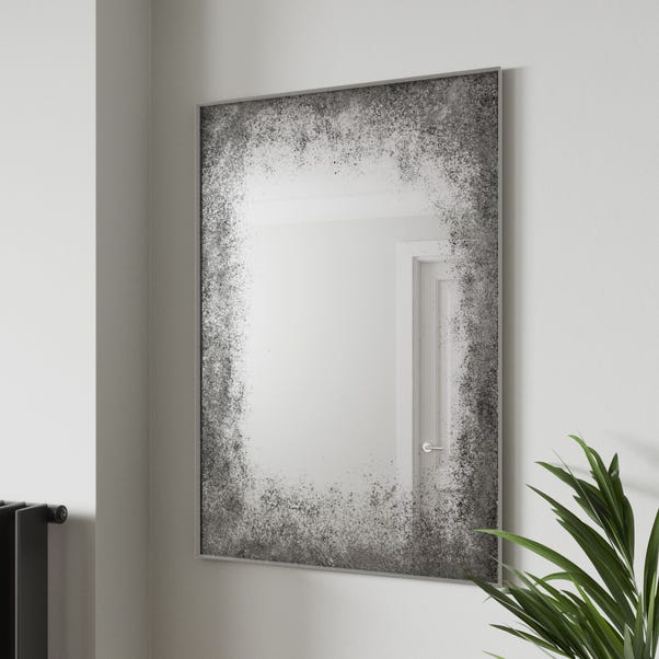 Distressed Edge Rectangle Overmantel Wall Mirror image 1 of 2