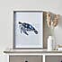 Sea Turtle Framed Print White and Blue