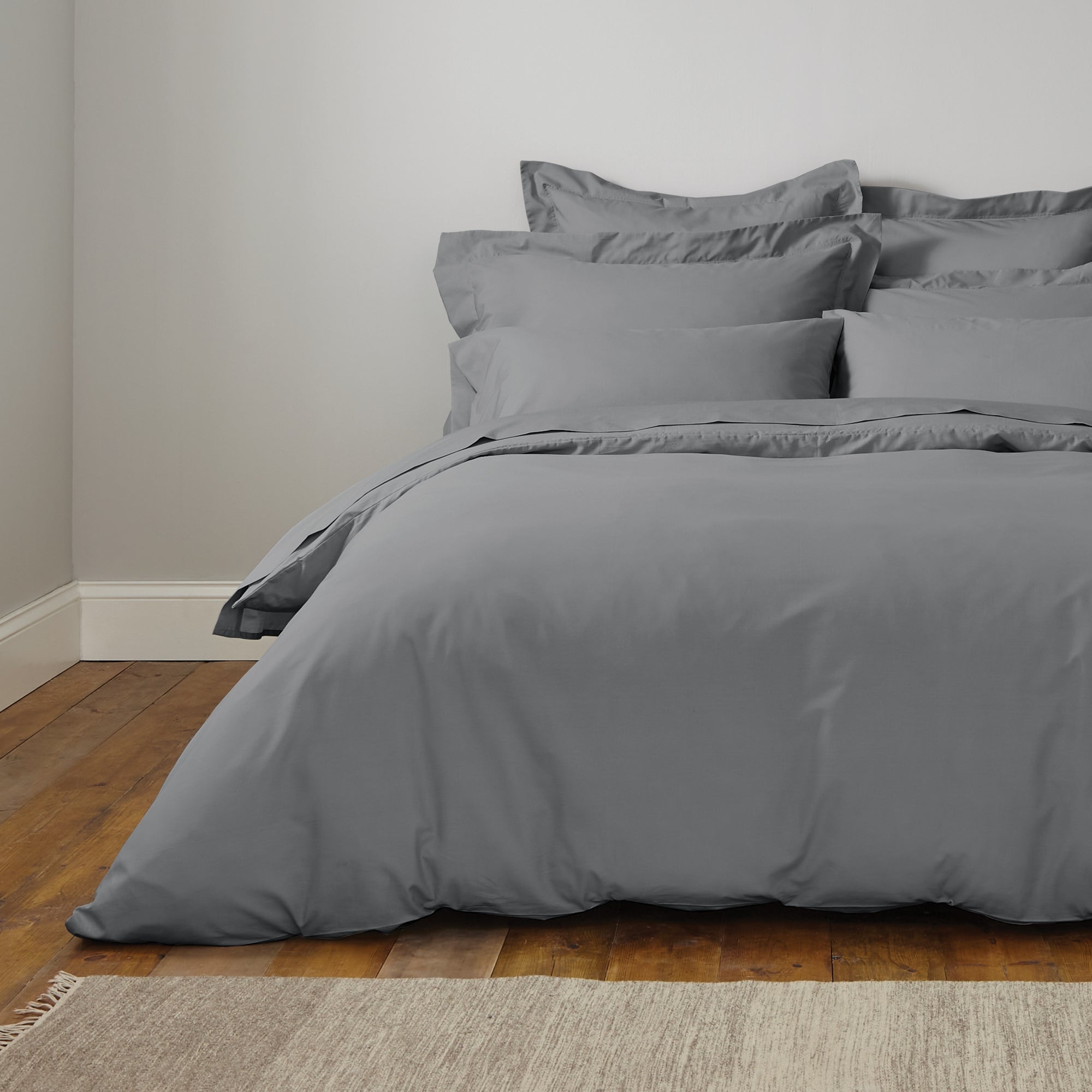 Image of Fogarty Cooling Cotton Steeple Grey Duvet Cover Grey