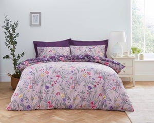 Fleur Floral Reversible Duvet Cover And Pillowcase Set