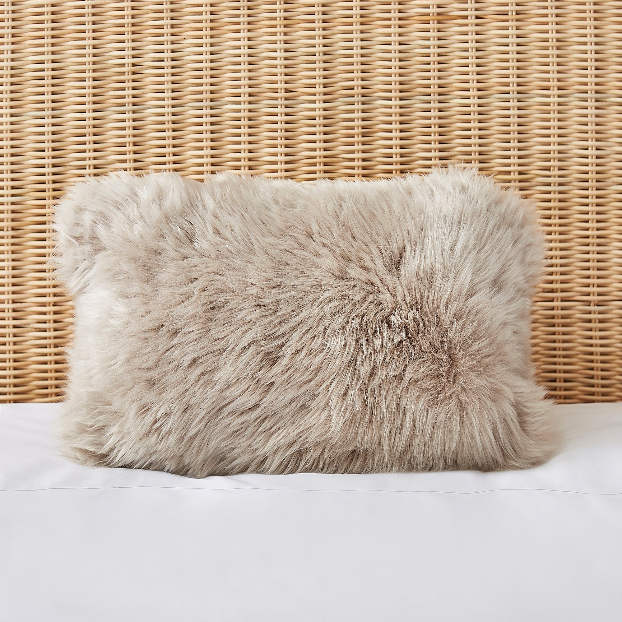 Dorma Natural Sheepskin Boudoir Cushion