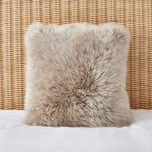 Dorma Natural Sheepskin Square Cushion