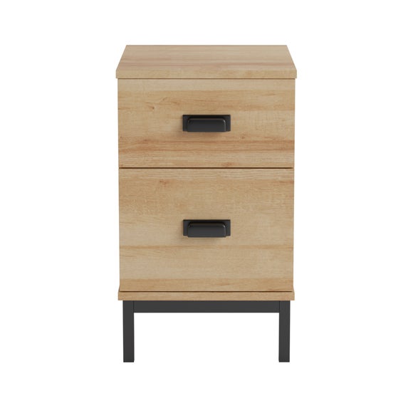 Fulton Slim Oak Effect Bedside Table Dunelm