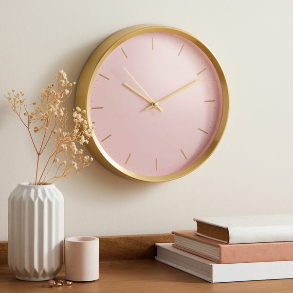 Aluminium Pink Silent Wall Clock image 1 of 1
