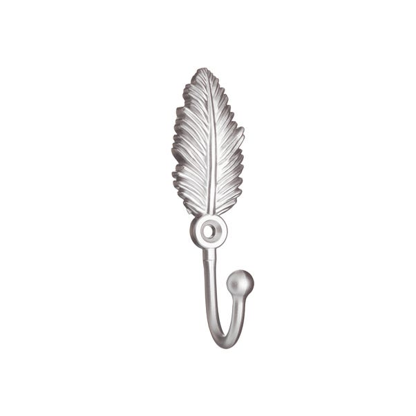 Mix and Match Feather Curtain Tieback Hooks Satin Steel (Silver)