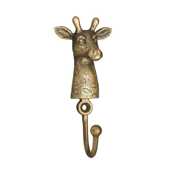 Mix and Match Giraffe Curtain Tieback Hooks Antique Brass